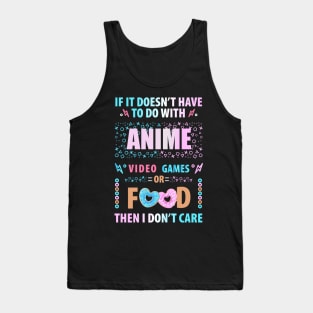 Anime Video Games Food Tank Top